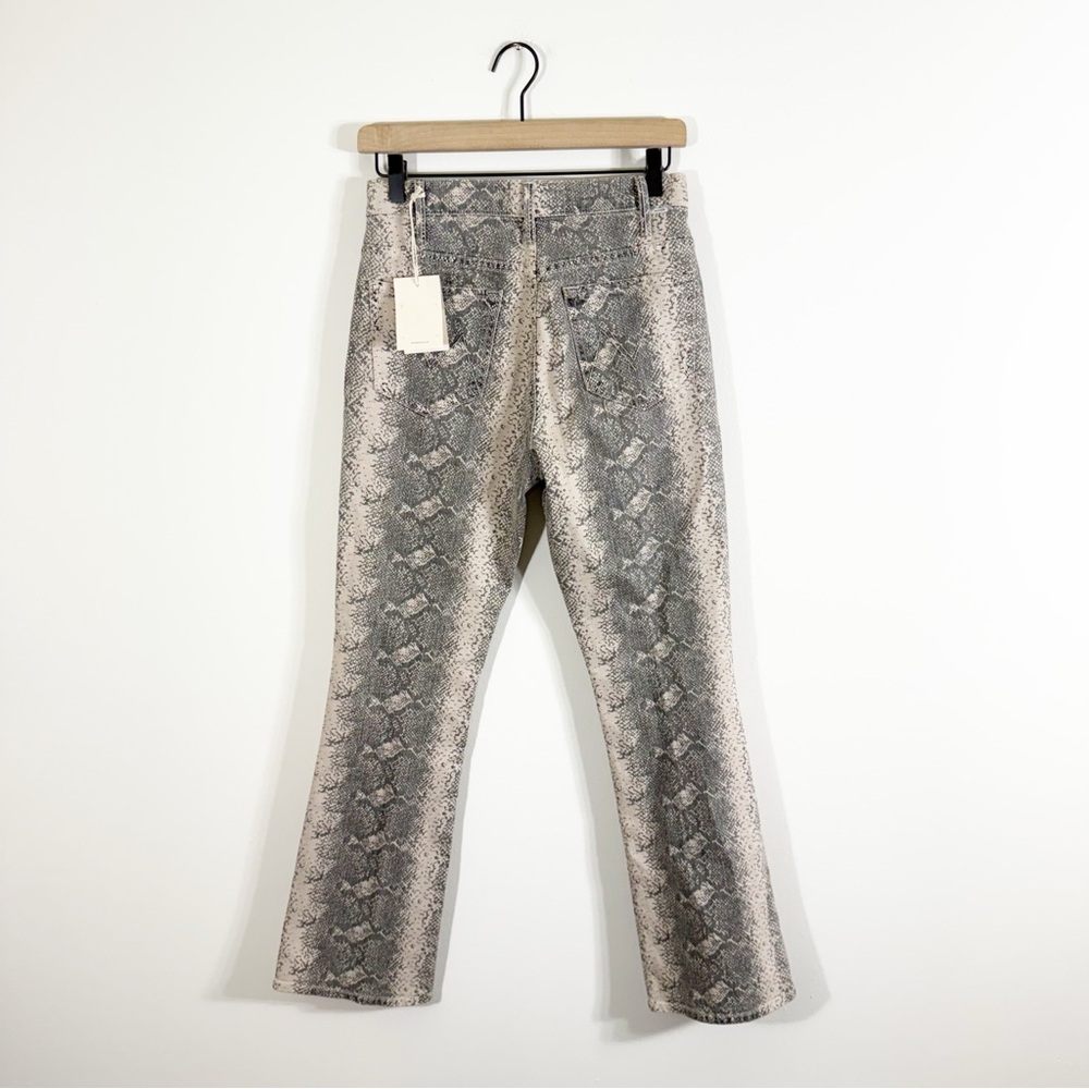 NWT Mother The Hustler Flood Boa Babe Snakeskin Jeans Size 27 - Picture 6 of 11